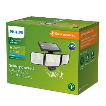 Lampa solara Philips Nysil SR Black 8.7W 5000k IP65