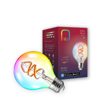 Bec LED Nita Smart Filament WIFI Bluetooth G95 5W E27 400lm RGBW