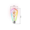 Bec LED Nita Smart Filament WIFI Bluetooth ST64 5W E27 400lm RGBW