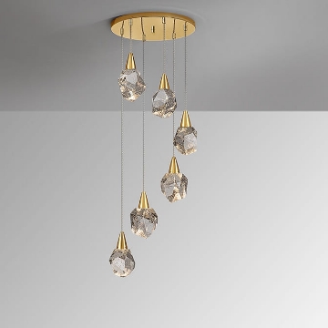 Lustra LED Schuller Aquaria Matte Gold 6x4W 3000k 157261
