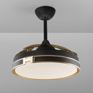 Plafoniera LED Schuller Heron Black-Gold dimabil 36W 3000-6000k 175197D