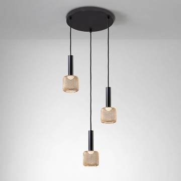 Lustra LED Schuller Sincro Black-Gold 3x5W 3000k 175470