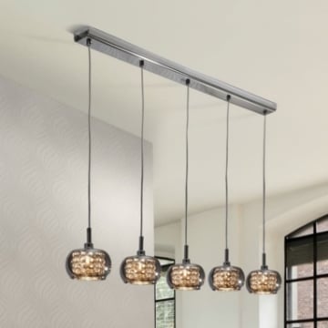 Lustra LED Schuller Arian Transparent dimabil 5x4.5W 3000k 193539D