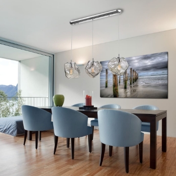 Lustra LED Schuller Petra Chrome-Smoke 3x8W 3000k 213455
