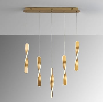Lustra LED Schuller Twist Gold 5x10W 3000k 219527