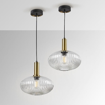Pendul LED Schuller Norma Black-Brass 8W 3000k 225410