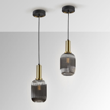 Pendul LED Schuller Norma Black-Brass 8W 3000k 225632