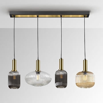 Lustra LED Schuller Norma Black-Brass 4x8W 3000k 225724
