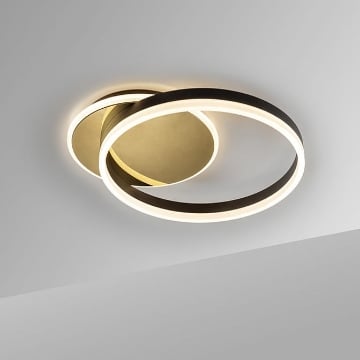 Plafoniera LED Schuller Oriel Black-Gold 38W 3000k 226387