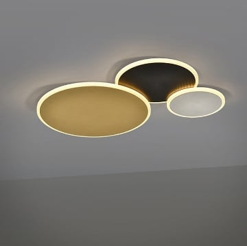 Plafoniera LED Schuller Umbra Black-Gold-White 32W 3000k 236254
