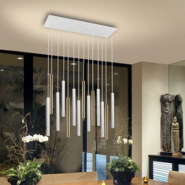 Lustra LED Schuller Varas Matte White-Gold 14x5W 3000k 373437