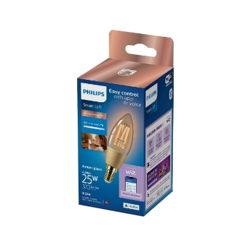 Bec LED Philips Smart Amber E14 C35 4.9W 370lm Tunable White
