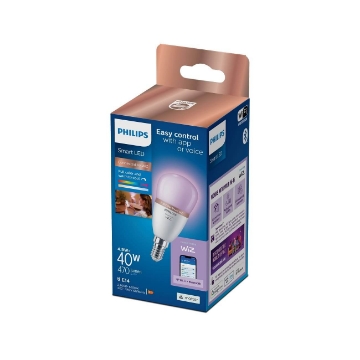Bec LED Philips Smart E14 P45 4.9W 470lm Full Color