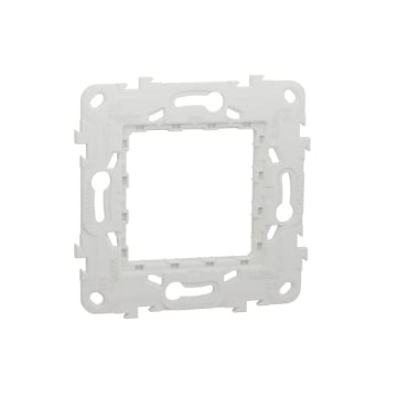 Suport fixare plastic Noua Unica 2 module 1 post alb