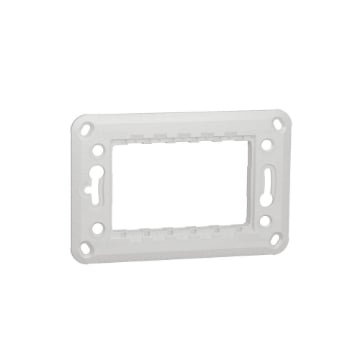 Suport fixare plastic Noua Unica 3 module 1 post alb