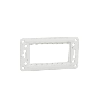 Suport fixare plastic Noua Unica 4 module 1 post alb