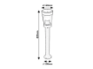 Stalp iluminat solar Rabalux Angers Grey 3W 4000k 300lm 3.7V 2000mAh senzor lumina 77038