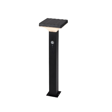 Stalp iluminat solar Rabalux Geleen Black-White 4W 3000k 400lm 3.7V 2200mAh senzor miscare 77045