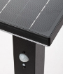 Stalp iluminat solar Rabalux Geleen Black-White 4W 3000k 400lm 3.7V 2200mAh senzor miscare 77045