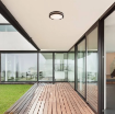 Plafoniera LED exterior Rabalux Indre Black-White 28W 3000-6500k 2450lm IP54 77035
