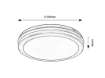 Plafoniera LED exterior Rabalux Indre Black-White 28W 3000-6500k 2450lm IP54 77035