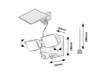 Lampa solara Rabalux Leszno Black 10W 4000k 800lm senzor miscare 77091