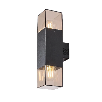 Aplica exterior Rabalux Loanda Black-Smoky 2x60W E27 IP54 77081