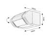 Aplica LED exterior Rabalux Medna Anthracite 8W 3000k 530lm IP54 77103