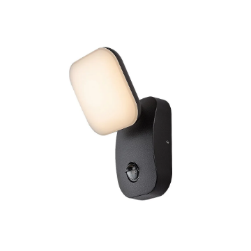 Aplica LED exterior Rabalux Odiel Black senzor 12W 3000k 850lm IP44 77058