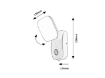 Aplica LED exterior Rabalux Odiel Black senzor 12W 3000k 850lm IP44 77058