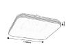 Plafoniera LED Rabalux Oscar 2 White 18W 3000k 1170lm 33x33cm 71178