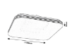 Plafoniera LED Rabalux Oscar 2 White 18W 3000k 1170lm 33x33cm 71180