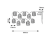 Ghirlanda solara Rabalux Rupit 10 lights 0.6W 5lm 3000k 77047