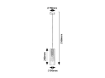 Pendul living Rabalux Esta Black-Clear 40W E27 72049