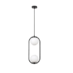 Pendul dormitor Rabalux Ghita Black-White 2x20W E27 72029