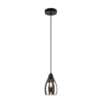 Pendul living Rabalux Ilmari Black-Smoke 15W E27 72181