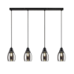 Lustra living Rabalux Ilmari Black-Smoke E27 4x15W 72184