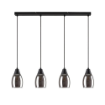 Lustra living Rabalux Ilmari Black-Smoke E27 4x15W 72184
