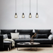 Lustra living Rabalux Ilmari Black-Smoke E27 4x15W 72184