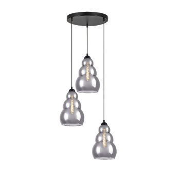 Lustra living Rabalux Salvatore Black-Smoke E27 3x40W IP20 72213