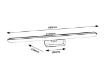 Aplica LED Rabalux Nabil Matte Black-White 15W 4000k 830lm IP20 71147