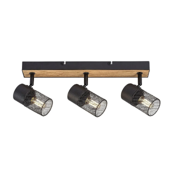 Plafoniera Rabalux Metta Black-Oak Wood 3x40W E14 IP20 71153