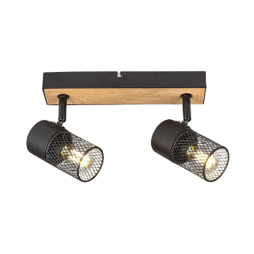Plafoniera Rabalux Metta Black-Oak Wood 2x40W E14 IP20 71152