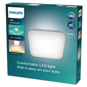 Plafoniera LED Philips Moire 17W 1700lm sintetic alb IP20