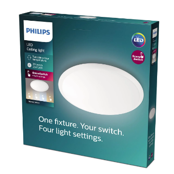 Plafoniera LED Philips Wawel 20W 2700-4000-6500K 2000lm sintetic alb IP20