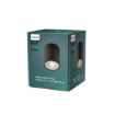 Spot aplicat Philips Pillar Black GU10 50W IP20
