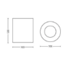 Spot aplicat Philips Pillar Black GU10 50W IP20