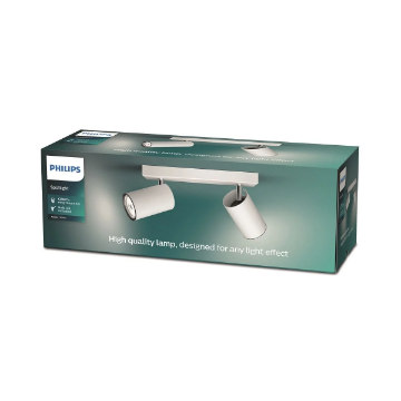 Plafoniera Philips Kosipo White GU10 2x5.5W IP20