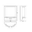 Aplica LED exterior Philips Samondra Anthracite senzor miscare 12W 2700k 1200lm IP44