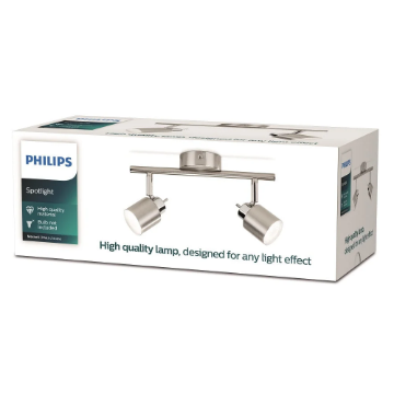 Plafoniera Philips Meranti Nickel GU10 2x35W IP20